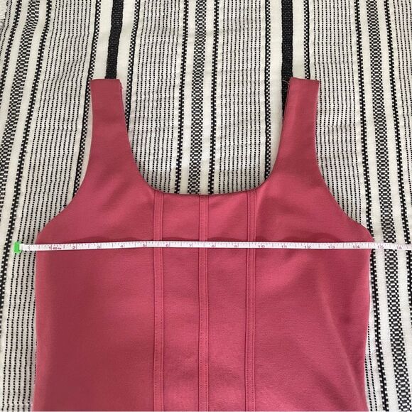 Francesca's Collections Corset Bodysuit size Small Pink Fitted Ribbed Tucked In - Picture 5 of 8